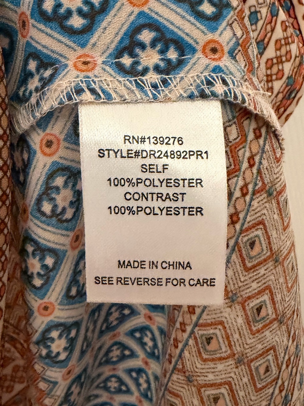 DR2 - Boho Blouse - Brown Pattern - L - Picture 3 of 5